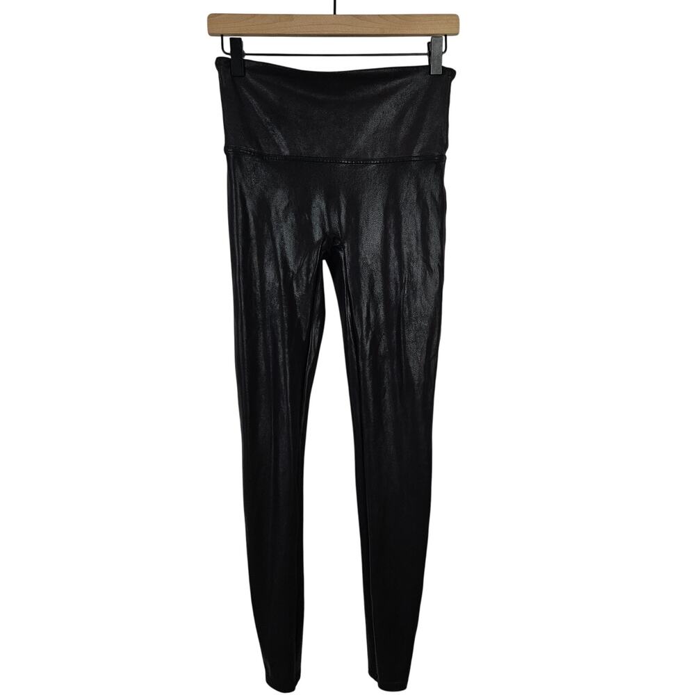 Spanx Faux Leather Leggings L‎ Black SpanxShape Pants